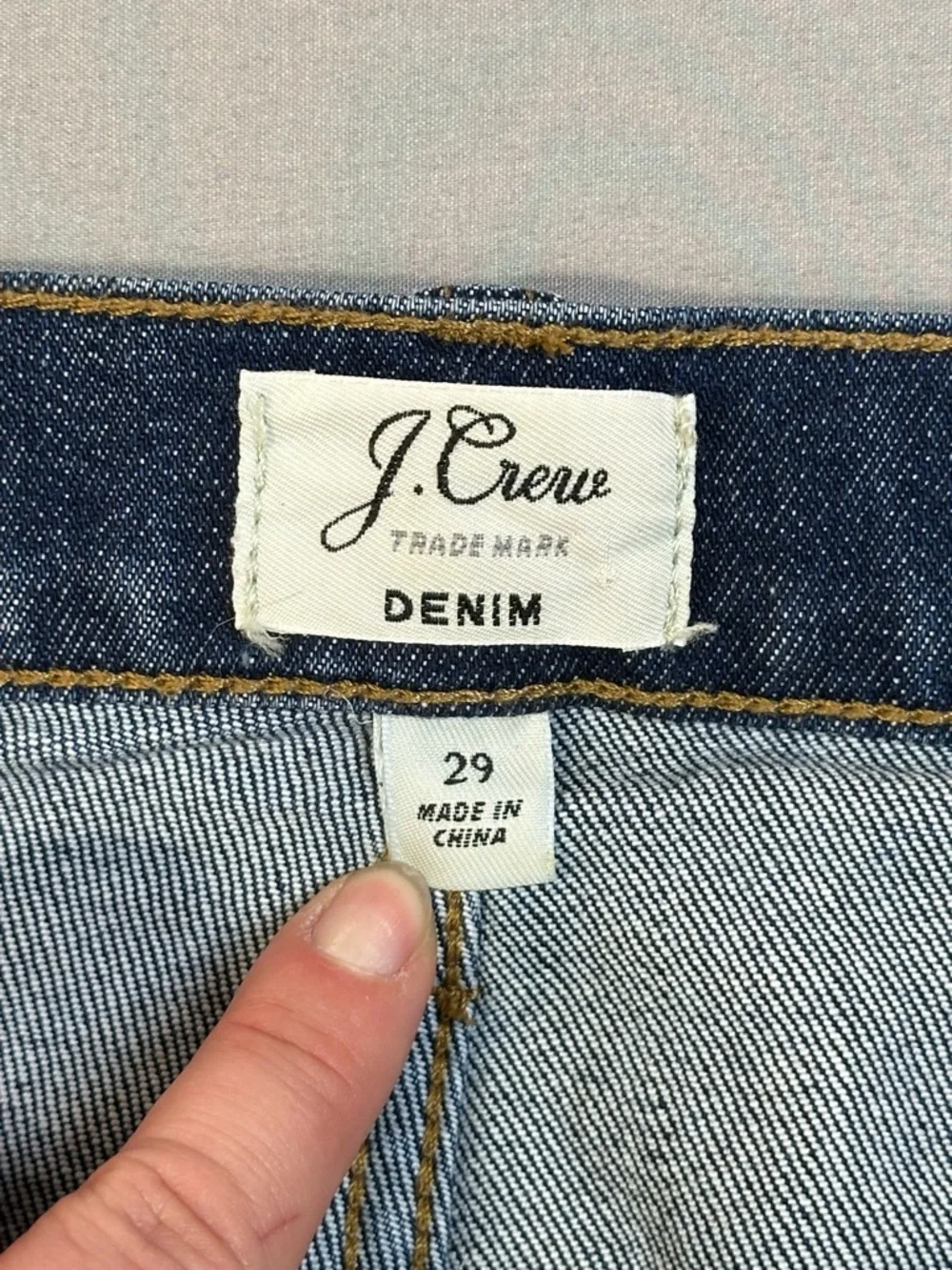 J. Crew Denim Skirt with Raw Hem, Mini Jean Skirt, Frayed Hem - Womens 29